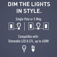 thumbnail image 4 of Interruptor de intensidad Pass & Seymour Radiant CFL/LED blanco, paquete de 3, 4 of 6