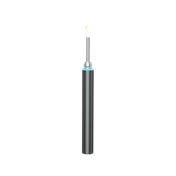 Naiovety Otoscopio, cera para los oídos, cuchara de excavación Visual, espejo de alta definición de precisión, endoscop de aleación de Electrodomésticos Negro