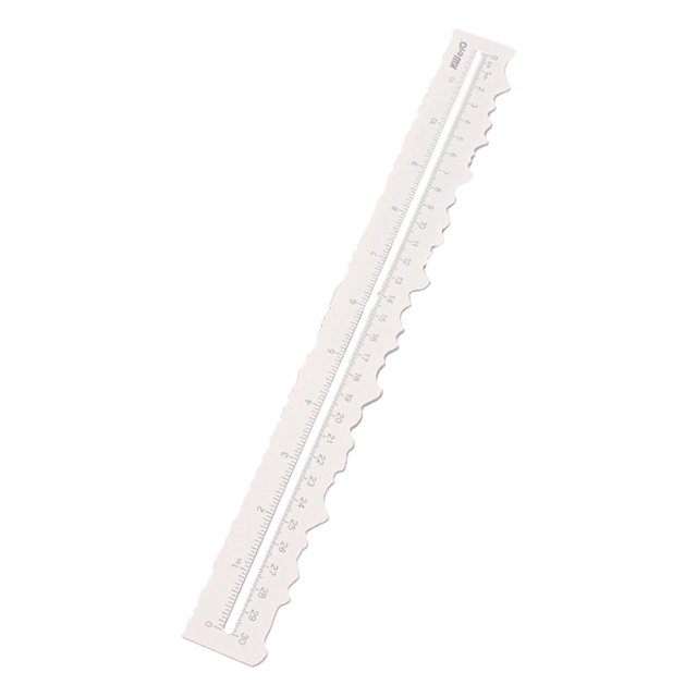 Regla para rasgar papel, regla para manualidades, herramienta de corte, herramienta de medición de 12'' con bordes irregulares para dibujo de