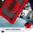 thumbnail image 5 of Galaxy Tab A8 10.5" Case (SM-X200/SM-X205) - TECH CIRCLE [with Shoulder/Hand Strap & Rotating Kickstand] Protective Rugged Case Cover for Samsung Galaxy Tab A8 10.5-inch Tablet, Red+Black, 5 of 9