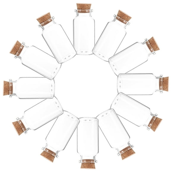 Raindrops 12pcs Mini Glass Vials with Cork Stopper Diy Crafts Making Empty Vials Diy Wishing Bottles