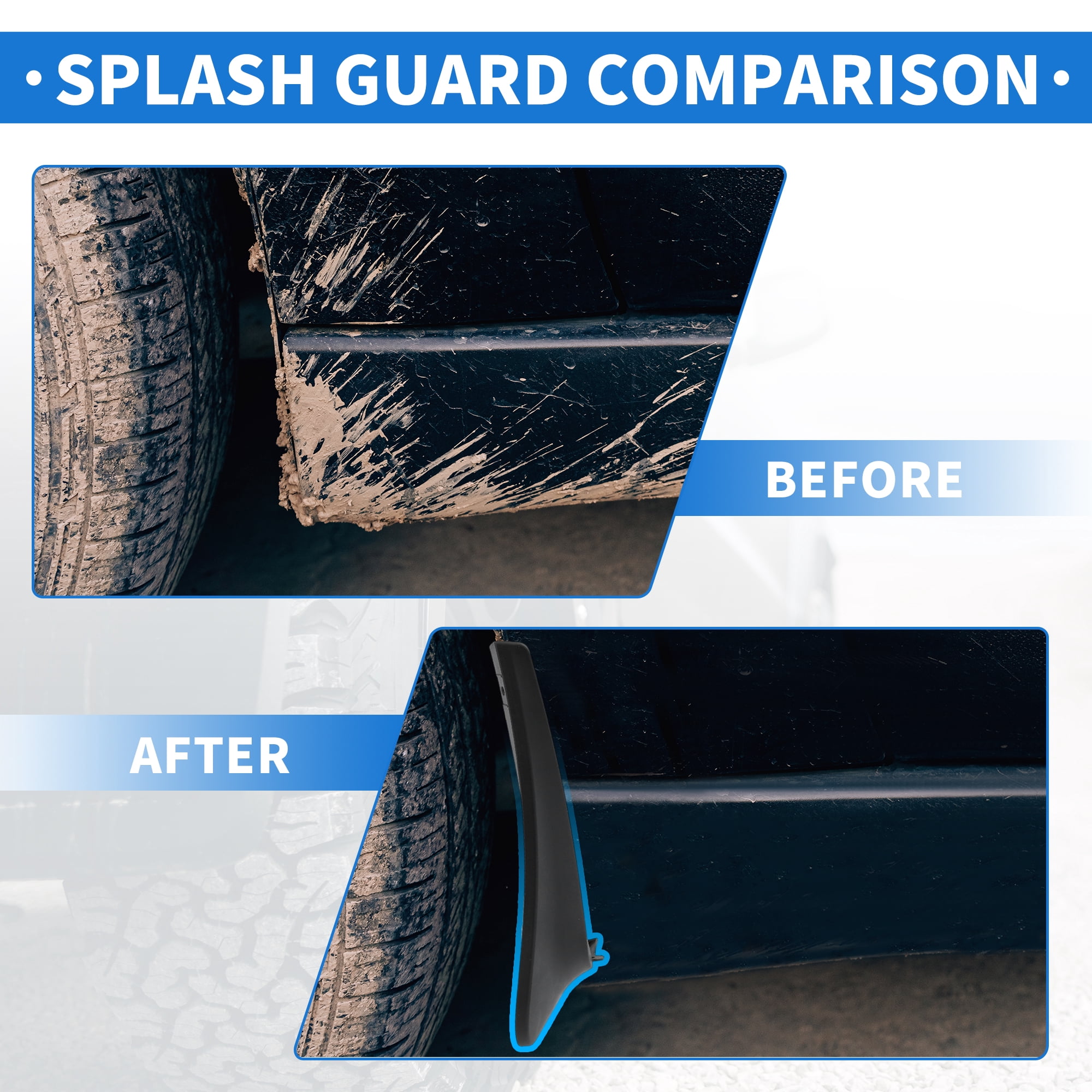Unique Bargains Mud Flaps for Chevrolet Equinox LT RS ACTIV 2025 Front & Rear Splash Guards Durable Black No-Drill Easy Install Kit