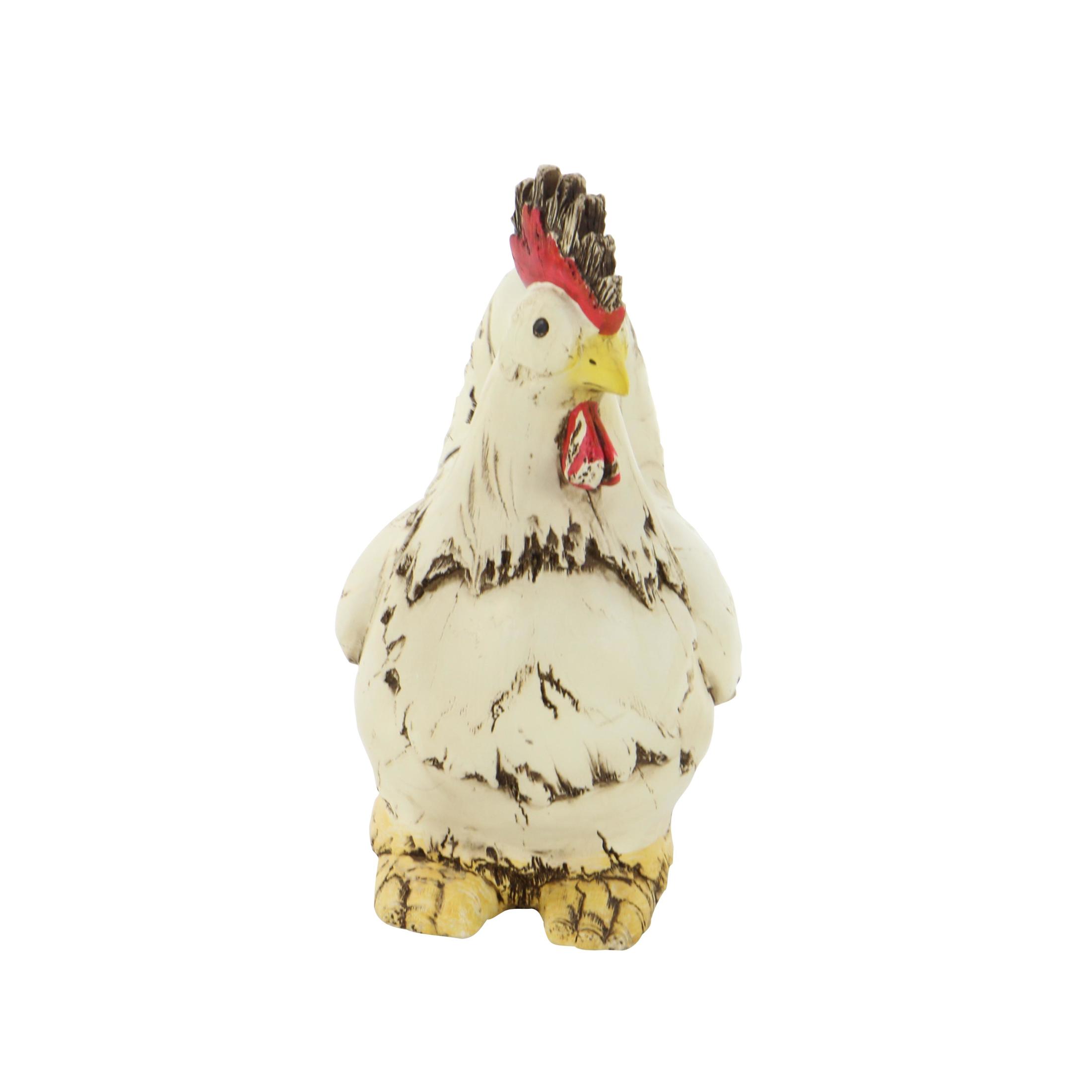 DecMode 12" Indoor Outdoor Rooster Garden Sculpture