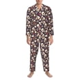 thumbnail image 3 of Goofa Guitar Skull record for 2-piece Loungewear Set Men’s Sleepwear Set Soft PJs Cozy loungewear Comfy Sleep Set Winter Pajamas-Large, 3 of 7