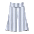 thumbnail image 6 of Dwellite Wide Leg Cropped Pants for Women Low Rise Fold Over Stretch Pants for Summer Beach Holiday Streetwear Sky Blue L, 6 of 8