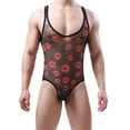 thumbnail image 2 of Hwmodou Mens Lingeries Valentine's Day Gift Male Fashion Lips Lipstick Print Underwear Pant Body Sculpting Waist Bodysuit Comfort Stretch Sleepwears, 2 of 9
