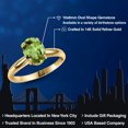 thumbnail image 2 of Gem Stone King 14K Yellow Gold Green Peridot Engagement Ring for Women | 2.80 Cttw | Oval 10X8MM | Gemstone August Birthstone | Size 5, 2 of 6
