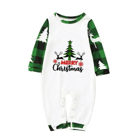 

LYXSSBYX Christmas Pajams Family Matching Fashionable Christmas Print Family European And American Pajamas Parent-child Suit Baby