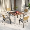 thumbnail image 6 of Grand Patio 4-Piece Stackable Patio Dining Chairs Set with Removable Cushions for Garden, Porch, and Poolside, Grey, 6 of 7
