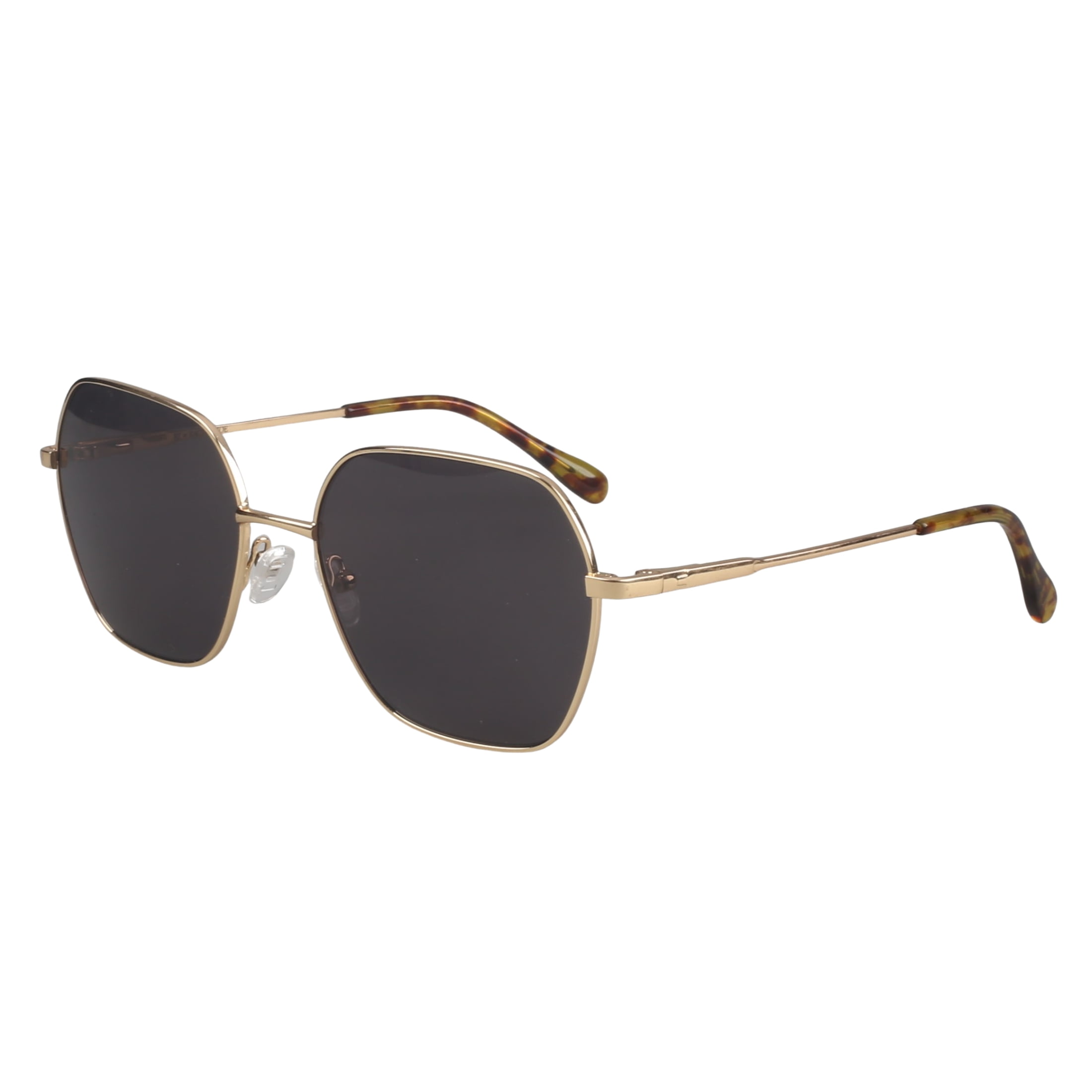 Women HS24 Gold Rush Sunglasses with Case in Full Rim Hexagon Frame