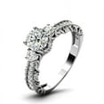 thumbnail image 3 of HeartsAndYou 2ct Round Cut Moissanite Filigree Solitaire Round Accent Ring 18k Rose Gold over Silver, 3 of 9