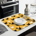 thumbnail image 3 of 2pcs Hen and Egg Illustration Drying Mat, Super Absorbent Microfiber Dish Drying Pad, 3-Layer Heat Resistant for Countertop, Vintage Farm Theme, 3 of 6