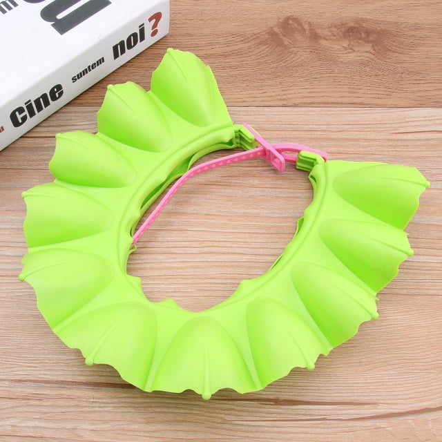 Minkissy Infant Bathing Cap 1Set Hat Shape TPE Baby Shower Ear Protector Waterproof Hair Washing Guard for Kids