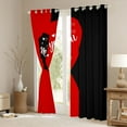 thumbnail image 3 of Manfei Kawaii Love Heart Blackout Curtains Set of 2 (52x84 Each) for Female Women Girls,Black Red Window Curtains,Romantic Couple Lover Curtains and Drapes,Microfiber Bedroom Decor, 3 of 6