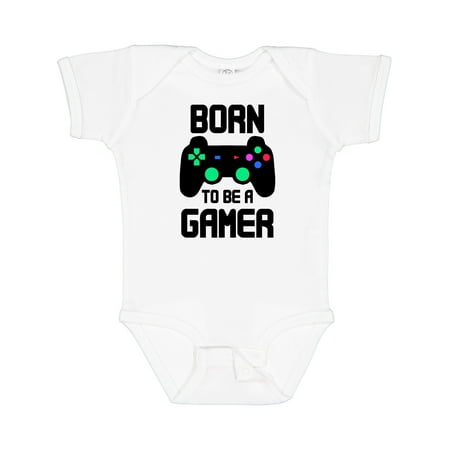 

Inktastic Born to Be a Gamer with Controller Gift Baby Boy or Baby Girl Bodysuit