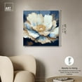 thumbnail image 5 of Plenitude Navy Canvas Light Colors Flower Art Prints by Art Remedy, Gallery Wrapped, 30" x 30", 5 of 7