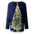 thumbnail image 5 of Patlollav Womens Long Sleeve Casual Shirts Christmas Print Crewneck Pullover Tunic Tops, 5 of 6