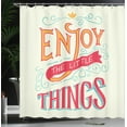 thumbnail image 4 of Ambesonne Saying Shower Curtain, Positive Outlook on Life, 69"Wx70"L, Multicolor, 4 of 5