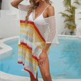 thumbnail image 4 of OGLCCG Swimsuit Coverup for Women V Neck Hollow Out Swim Cover Up Dress Crochet Bathing Suit Bikini Cover Ups Summer Beach Swimwear, 4 of 6
