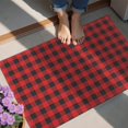thumbnail image 4 of Red Black Checkerboard Checkered Pattern Door Rugs,Washable Non Slip Door Mats Indoor,Decorative Door Mats,Entry Mat Indoor for Entrance,Bedroom,Kitchen,Bathroom,20"x32", 4 of 6