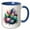 Blue/White, variant on 3drose, Pretty Image of Watercolor Speckled Easter Eggs, 11oz Mug