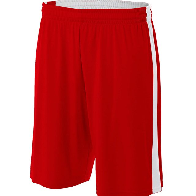 Shorts de control de humedad reversibles para adultos SCARLET/ WHITE L A4 N5284