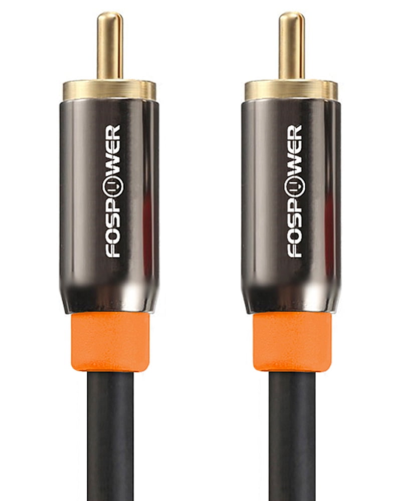 2x 1m cable subwoofer y-cable RCA cinch a 2x cinch cables de audio conector coaxial 
