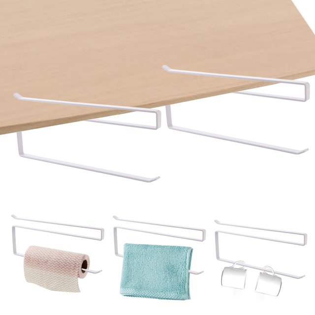 Contenedores Soporte de papel de rollo de metal simple cocina hogar baño toallero soporte (blanco) Ehuebsd Libre de BPA