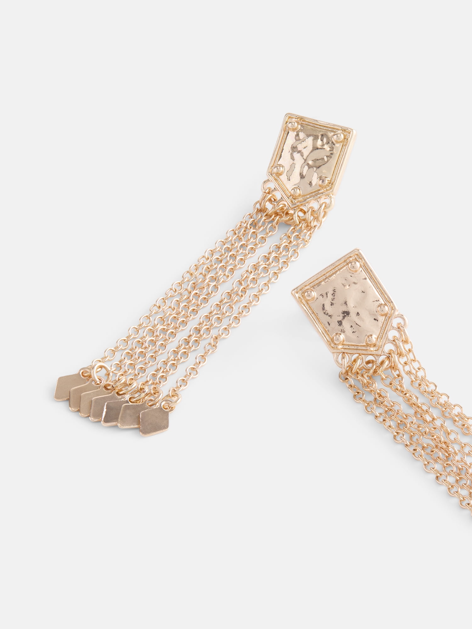 Scenario Women's Gold Tone Tassel Earrings