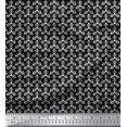 thumbnail image 1 of Soimoi Black polyester Crepe Fabric Triangular Arrow Print Fabric by Yard 52 Inch Wide, 1 of 3