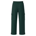 thumbnail image 5 of Glisme Pants For Men High Waist Straight Leg Loose Fit Solid Color Slacks Simple Bottoms M Dark Green, 5 of 8