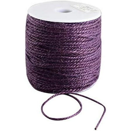 109.36 Yards(100m) 2mm Purple Jute Cord 3-Ply Beading Cord for DIY Bracelets Necklace Jewelry Making and Crafts