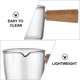 thumbnail image 4 of EeaseMX 1 juego de taza de leche de vidrio para café, latte, arte, taza de almacenamiento de leche con mango de madera, 4 of 7