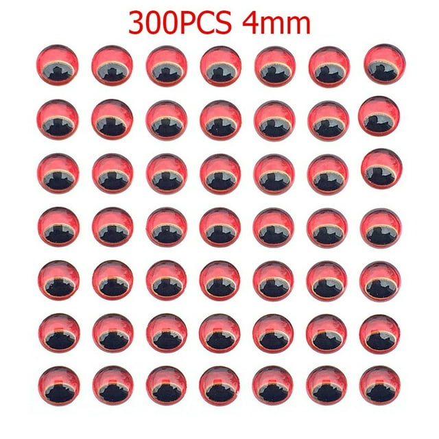 Bgsha 300 Pcs 3/4/5/6mm Pupille de Serpent Rouge 3D Holographique Leurre de Pêche Yeux Montage de Mouches DIY