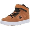 DC Unisex-Child Pure High-top Wnt Ev Youth Skate Shoe BROWN/WHEAT