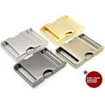 thumbnail image 5 of 1 pc 1-1/4 inch Metal Curved Side Release Buckle Adjustable Lock for Belt Backpacks Pet Collar (Silver), 5 of 5
