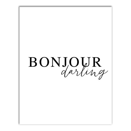 Creative Products Bonjour Darling 11 x 14 Canvas Wall Art