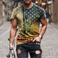 thumbnail image 2 of Soldier - playera de manga corta para hombre, diseño patriótico de la bandera americana, 4 de julio 08-amarillo G 08-amarillo G Xishao ropa, 2 of 2