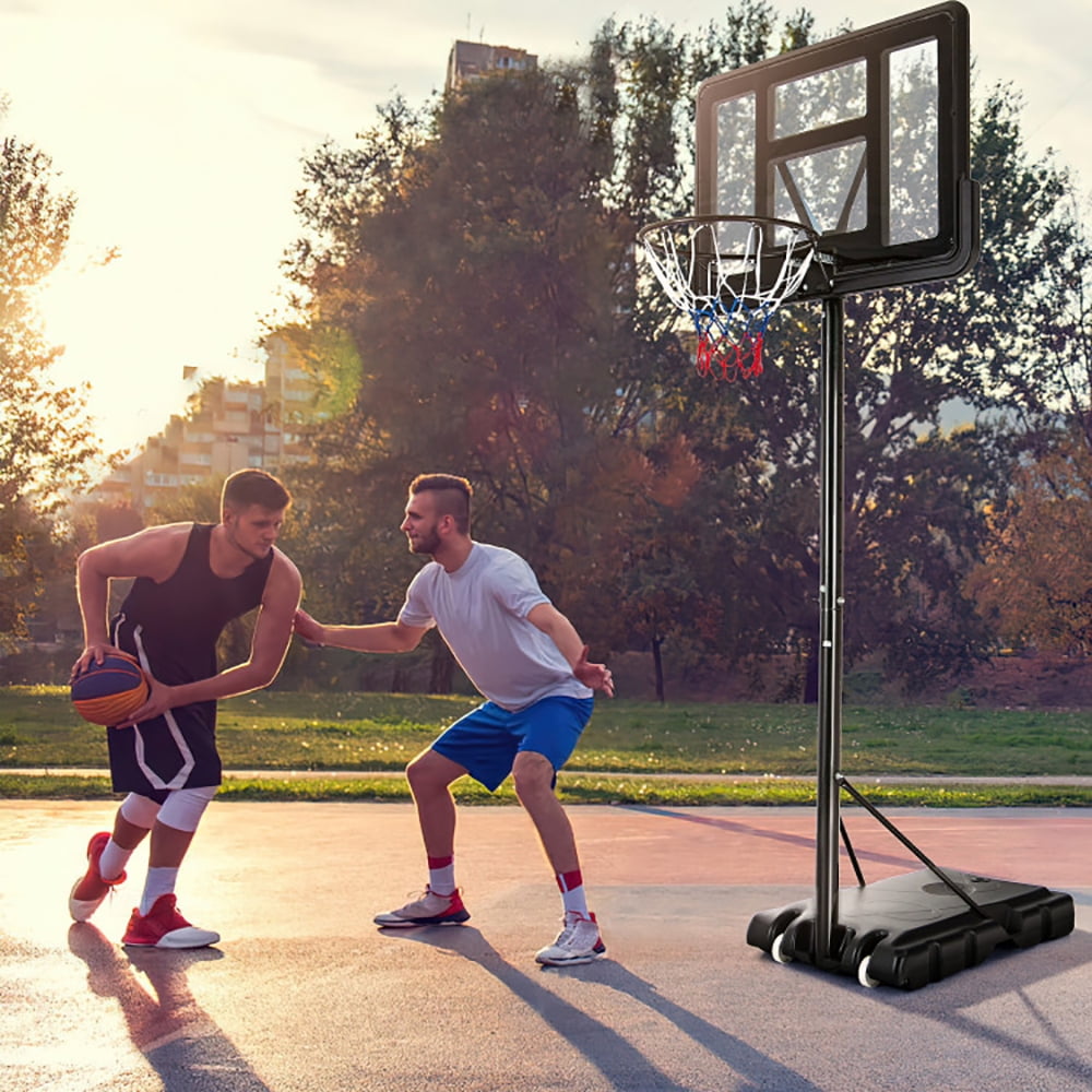 Yardi Yarda Adjustable Portable Basketball Hoop Stand with Shatterproof Backboard Wheels, Kids Adjustable Basketball Hoop
