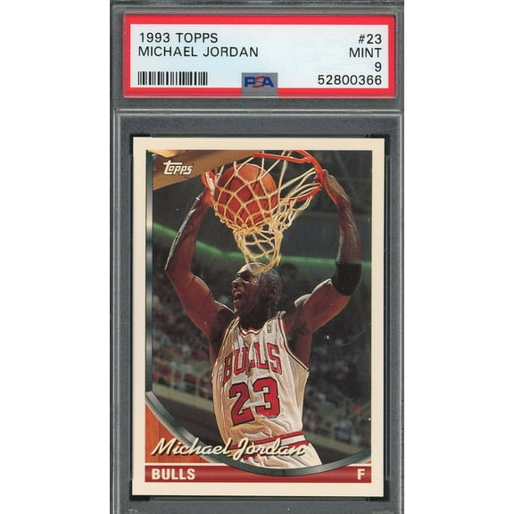 Michael Jordan 1993 Topps Basketball Card #23 Graded PSA 9