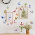 thumbnail image 2 of Pegatinas de pared de mariposas de acuarela fresca, calcomanías de fondo para sala de estar y dormitorio, habitación de niños, 2 of 5