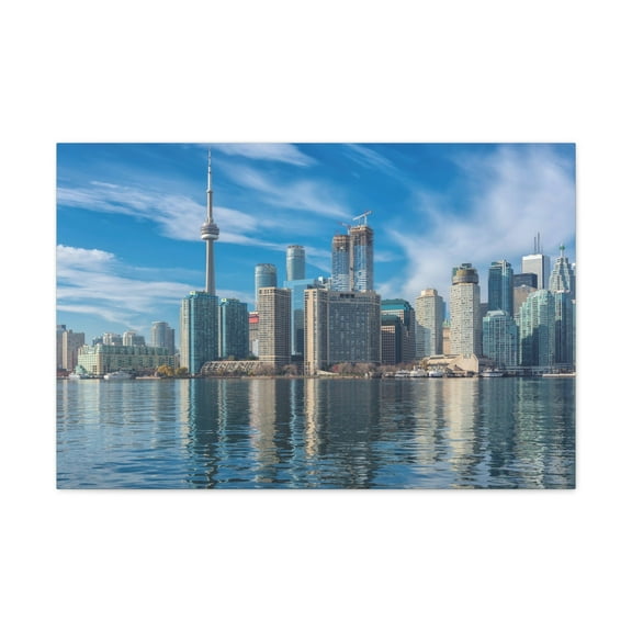 Toronto Daylight Skyline Canvas Artwork Breathtaking Stunning Cityscape for Home Decor Ready to Hang