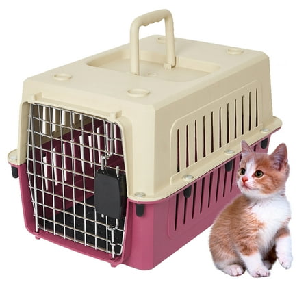 KARMAS PRODUCT Heavy Duty Portable Kennel Plastic Cat & Dog Carrier Cage Airline