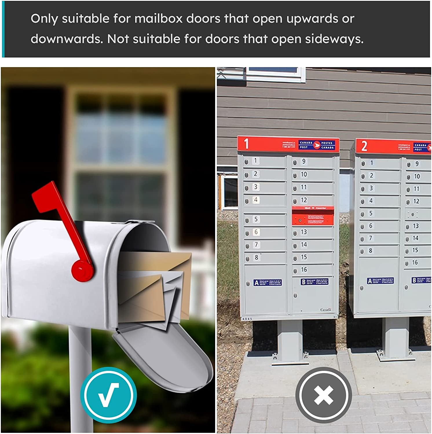Mailbox Notification System, 200ft Wireless Mailbox Alarm, Instant Alert, Easy DIY Installation, for Metal Mailbox, Curbside Mailbox