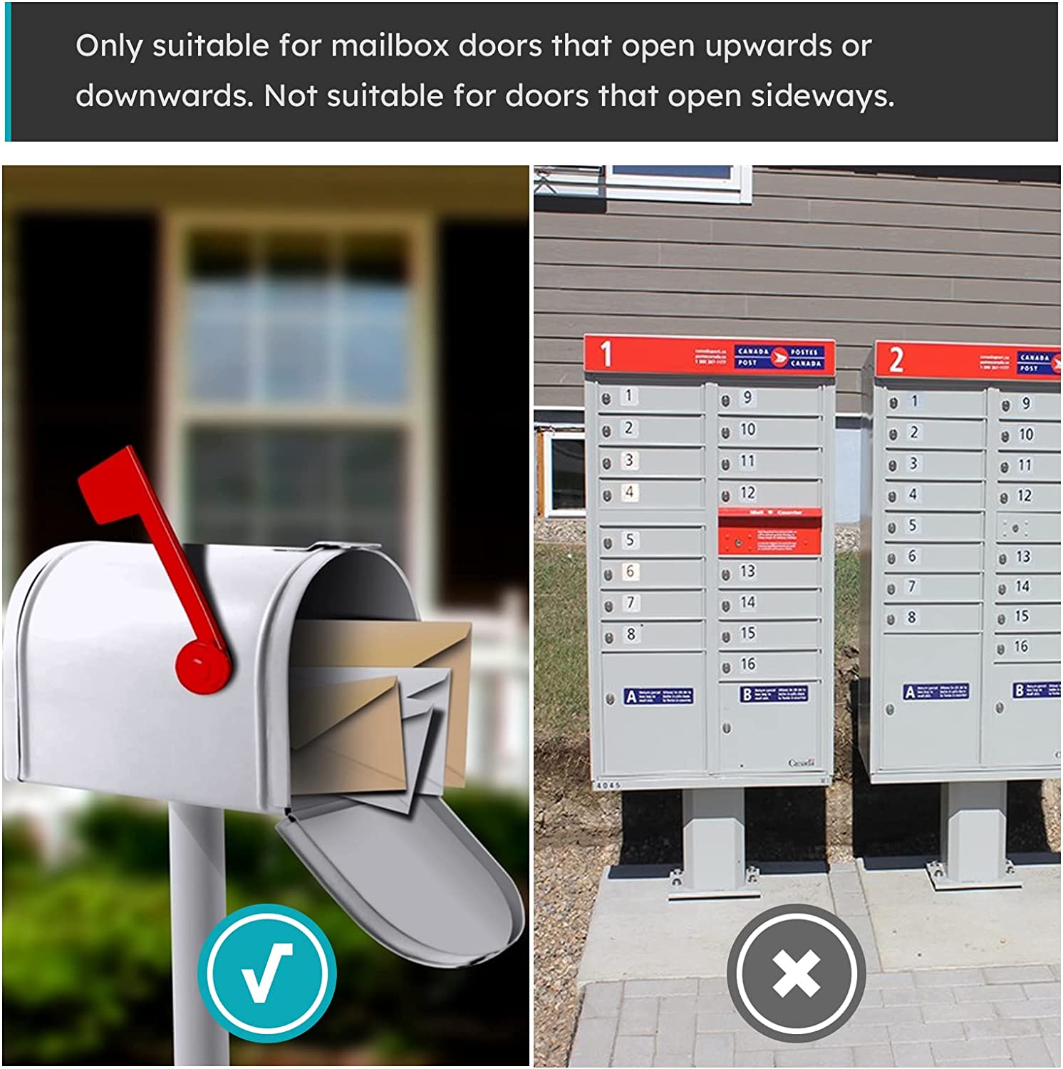MANCHE Mailbox Notification System, 200ft Wireless Mailbox Alarm, Instant  Alert, Easy DIY Installation, for Metal Mailbox, Curbside Mailbox 