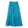 thumbnail image 7 of BUWTTER Skirts for Women Flowy Maxi Daily Wear A Line Ruffle Comfortable Elastic Waist Loose Long Blue Skirt 85CM, 7 of 7