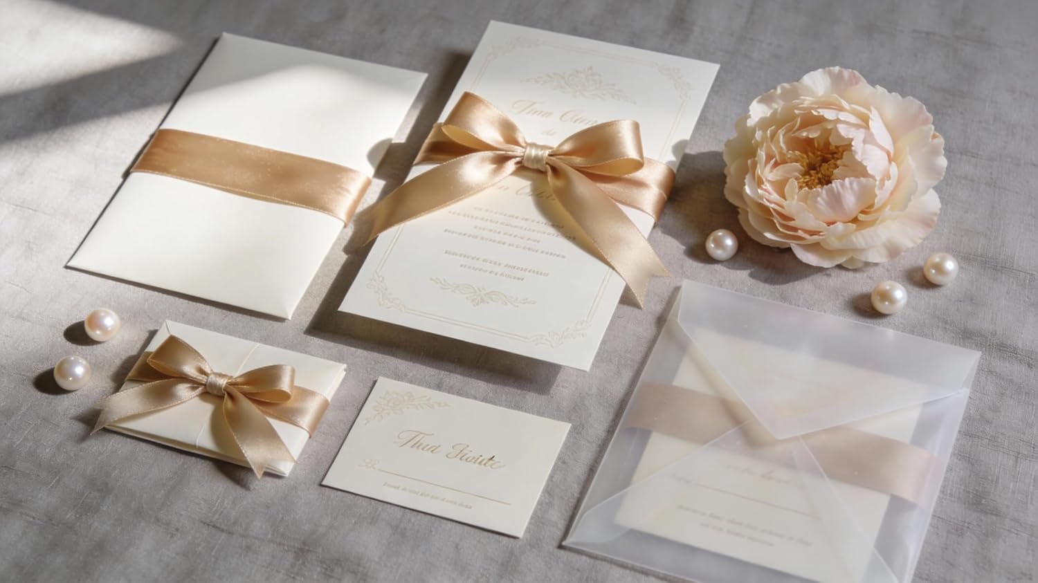Gold Satin Ribbon 4 Rolls x 1 Inch Gold Wide Satin Fabric Ribbon for Gift Packaging, Christmas, Wedding, Flower Bouquet, Holiday Party, Invitation