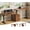 Brown, variant on SEDETA Standing Two Person Desk, 94" Dual Independent Electric Height Adjustable Long Computer Table with 4 Drawers, 2 Person Sit Stand Office Workstation with Dual Power Outlets, Brown