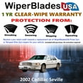 thumbnail image 2 of 2002 Cadillac Seville Beam Wiper Blades Wipers w/1yr Warranty (Set of 2) (WiperBladesUSA), 2 of 5