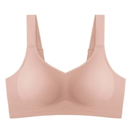 kamemir Womens Bras Push Up Women s Super Soft Wireless Lightly Lined Comfort Bra(Pink M)